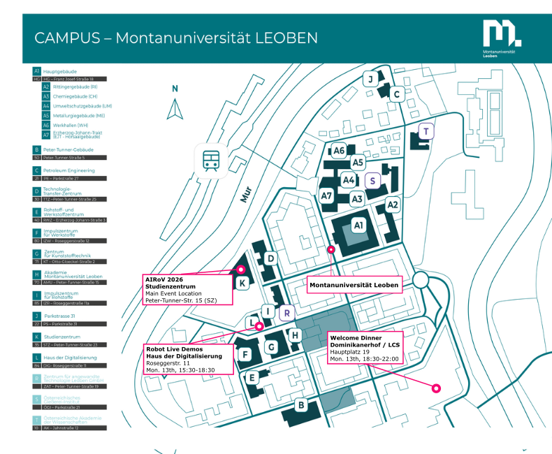 AIRoV 2026 venue map